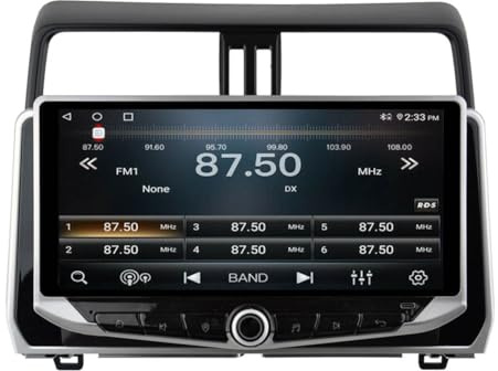 10,9 Zoll QLED Android Auto Multimedia Stereo für Toyota Land Cruiser Prado 150 2018-2022 Head Unit Radio GPS Navi WIFI BT Carplay SWC Telefonhalter Typ C Aufladen