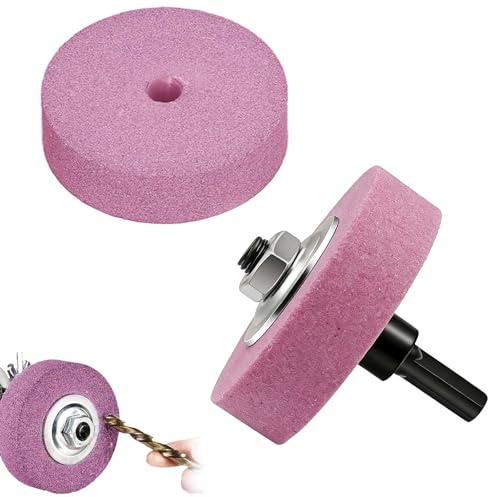 FMPXYYA Piedra de Afilar Circular Grano 100 con Adaptador – Muela de Precisión para Acero Inoxidable y Aleaciones