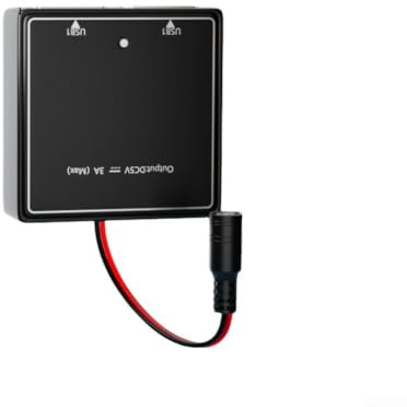 Regulador solar con puerto USB dual 5 V 3 A salida para módulo solar para cargador exterior viaje coche 4 x 1,2 cm (hembra)
