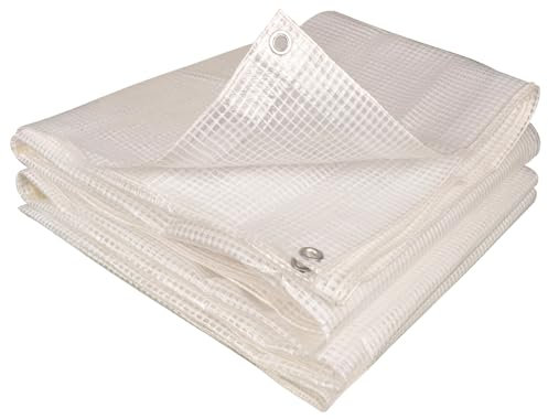 TERRE JARDIN - Bâche de Protection Extérieur, 4 x 6 m - Bâche Transparente Imperméable Armée, Ultra Résistante, Découpable, Polyéthylène 160g/m², Anti UV - Œillets Aluminium - Transparent