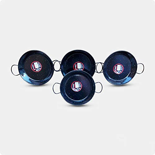 Vaello Campos La Valenciana 20cm Enamelled Steel Paella Pan/Tapas Dish - Set of 4