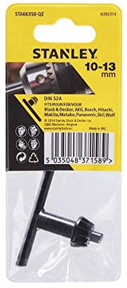 Stanley STA66350-QZ Llave portabrocas ø 10-13 mm, Negro