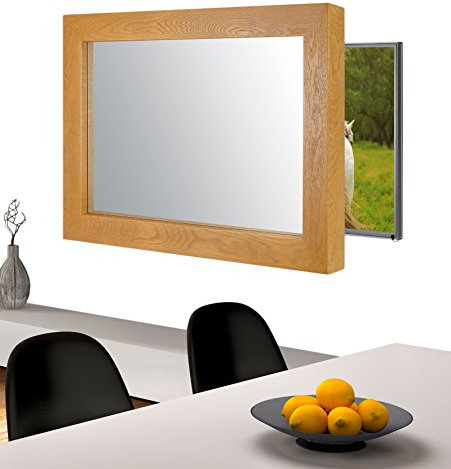 Handmade Framed Mirror to Turn Your Existing TV to Hidden Mirrored Television that Blends into Your Home or Business Decor (55 Inch, Flatenium Original)