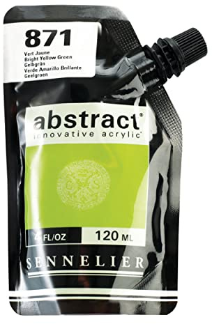 Sennelier Abstract Acrylic Paint Pouch, 4.05 Fl Oz (Pack of 1), Bright Yellow Green