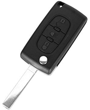 Coque clé pour Citroen C4 C5 C4 Picasso C6 - CE0523 - Plip clé télécommande 3 Boutons Phare Lame sans Rainure Modèle sans Emplacement Pile Phonillico®