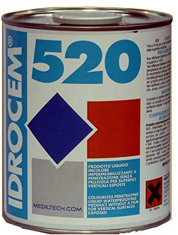IDROCEM 520 Latta Lt.5 IMPERMEABILIZZANTE A PENETRAZIONE PER FACCIATE TRASPARENTE