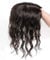 Unsichtbare Echthaar-Kronenaufsatz, Haarteile für Frauen mit dünner werdendem Haar, Clip auf 8,9 x 14 cm, seidige Basis, lockiges Haar, 30,5 cm, natürliches Schwarz
