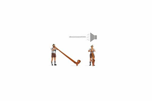 NOCH® H0 Figuren Alphornbläser, Sound Szene, H0 1:87, für Modellbahn und Diorama