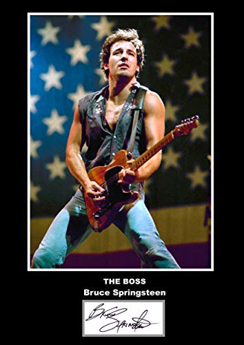 BRUCE SPRINGSTEEN Signiert/Autogramm, A4-Poster, inspirierender Fotodruck The Boss
