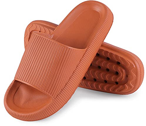 MoneRffi Badeschuhe Damen Herren,Cozislides Original Slippers Badelatschen Damen,Weich Rutschfest Wolke Schlappen Badeschlappen