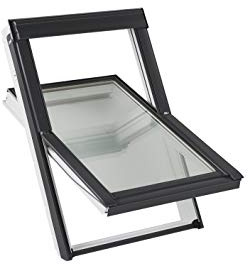 Velux Sparpaket Sunshine - Dachfenster+Eindeckrahmen+Hitzeschutzmarkise (55 x 78 CK02, EDB 0000 - für Biberschwanz)