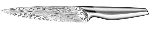 WMF Chef´s Edition Damasteel Fleischmesser 33 cm, Made in Germany, Messer geschmiedet, Performance Cut, Damaststahl 120-lagig, Holzbox, Klinge 20 cm