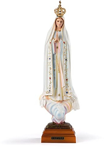 Jungfrau Maria Unsere Liebe Frau von Fátima Statue religiöse Skulptur, Heiligenfigur handbemalt | 35cm