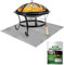 Feuerfeste Unterlage, 32 Zoll Feuerfeste Matte, 3 Schicht Glasfaser-Aluminiumfolie Feuerstelle Pad, Hitzebeständige Große BBQ Grillmatte für Camping Feuerstellen BBQ, Backyard, Patio und Garten