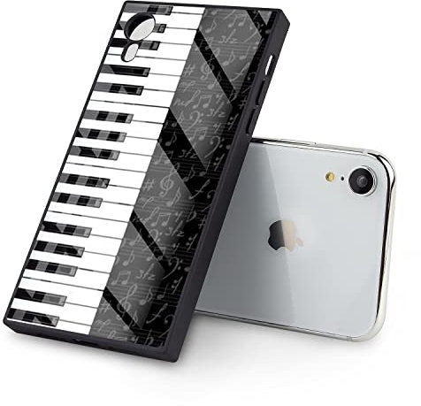 Phone Case Square iPhone XR with Piano Key TPU Edge Full Body Protection Reinforced Corners Case for iPhone XR