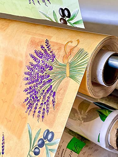 Wachs-Tischdecke, bedruckt, Provence, Orange, Meterware, 140 x 140 cm