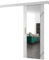 ABIKSMEBLE Salwador 2 Set di Ante Scorrevoli con Copertura del Binario e Specchio - Porte Scorrevoli per Pareti Interne - Costruzione Solida - 90 x 204 cm - Marmo bianco