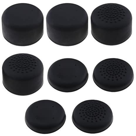 SG Store 8PCS Thumb Grip Caps Compitable with Valve Steam Deck Silicone Thumbsticks Grips Joystick Caps Raised Dots & Studded Design Black