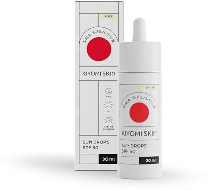 KIYOMI SKIN Sun Care Sonnenserum 30ml LSF 50 - dermatest sehr gut, für Urlaub und zuhause - vegan, Octocrylen-frei Sundrops Sonnen Serum Sonnenschutz fürs Gesicht Gesichtssonnenschutz