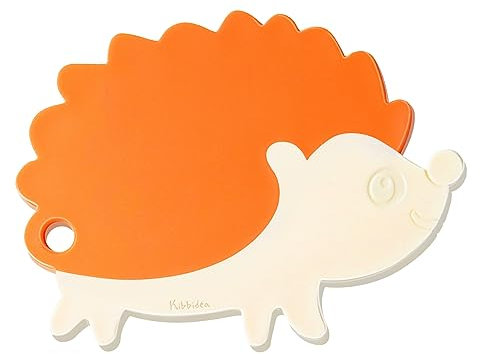 Kibbidea Kinder Schneidebrett, Schneidebrett Kunststoff, Mini, Niedlich, Schneidebretter für die Küche, Küchenbretter, Frühstücksbrettchen (Orange)