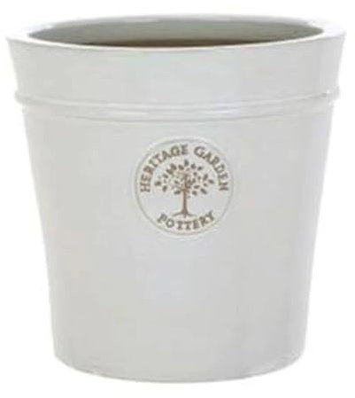 Woodlodge 33cm White/Cream Glazed Heritage Pot