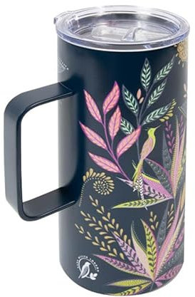 Portico Designs Ltd Sara Miller Savannah Large Insulated Double Wall Vacuum Travel Mug for hot or Cold Drinks 600ml