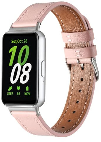 Bracelet de Rechange en Cuir pour Samsung Galaxy Fit 3 - Bracelet de Sport Compatible avec Montre Connectée SM-R390 - Pour Homme