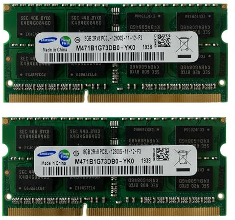 Samsung 16GB PC3L-12800S DDR3 1600 MHz 1,35 V SODIMM RAM Notebook Laptop