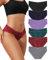 Levao Lot de 6 Culotte Femme Coton Stretch Taille Basse sous-vêtements Bikini Hipster Lingerie pour Femme Doux Slip Multipack S-XL