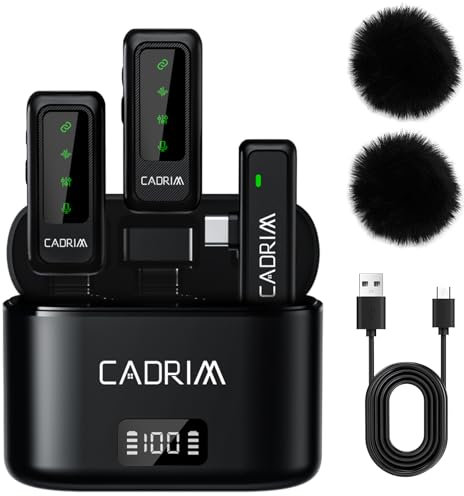 Kabelloses Lavalier Mikrofon für iPhone/Android mit 500mAh Ladekoffer und LED Bildschirmanzeige,Handy Mikrofon Plug & Play,Rauschunterdrückung,für Videoaufzeichnung, Vlog, YouTube, TikTok