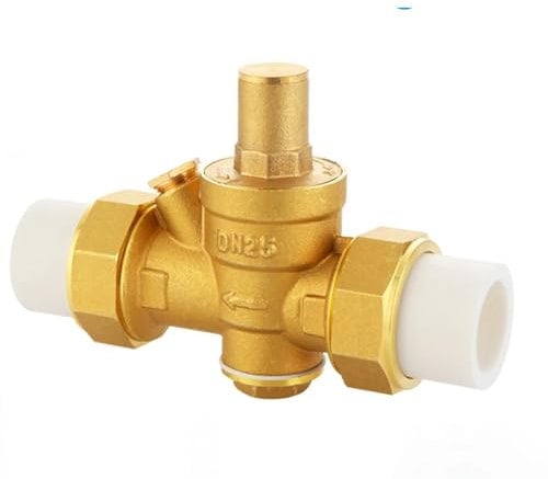 EKalgretrA Druckminderer Wasser Messing Druckminderer Einstellbarer Druck Doppel Live Receiver Wasserreiniger Warmwasserbereiter Reglerventil(PPR50,Valve Without Gauge)