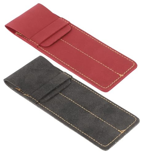 SEWOART 2stücke Stifthülle Aus Leder Für Zwei Stifte Stifthalterhülle Mit Schutzfunktion Platz Für Stift Und Kugelschreiber Kleine Und Leichte Stifttasche Zum Mitnehmen