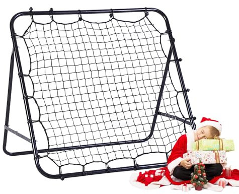 Tour Rebounder-Netz, Training, Fußball, Kickback, Ziel, Pro für Kinder, Spielunterricht, verstellbar, tragbar, Fußballtür, 62 x 62 cm, Hellschwarz, 62 x 62 x 50 cm