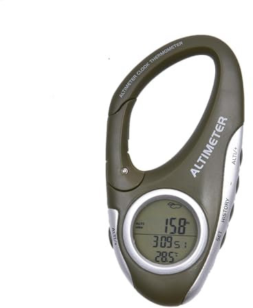 Höhenmesser zum Wandern Multifunktionaler digitaler Höhenmesser mit Barometer | Wanderzubehör Karabiner-Höhenmesser für Erwachsene Outdoor-Enthusiasten
