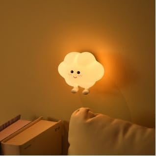 ZKLiLi Nuage Lumière de nuit, Lumière de nuit pour charger via USB, de nuage en cadeau pour l'anniversaire ou Noël avec 3 modes de couleurs pour enfants et bébés.