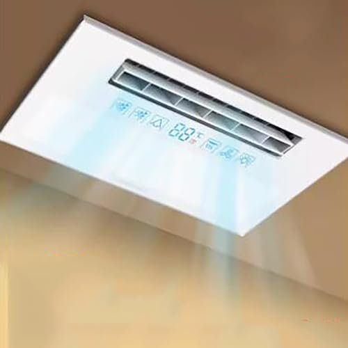 RWSXY Ventilatore da soffitto per Bagno con regolatore di velocità, Ventilatore di Scarico con Luce LED e Telecomando Wireless, ventilatori per la casa