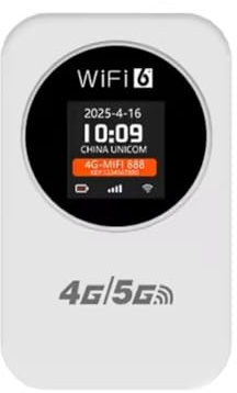 tiyao Pocket WIreless Wifi Router 300Mbps 4/5G WiFi 6 Sharing Box LTE Mobile Hotspot Mini WiFi Router White