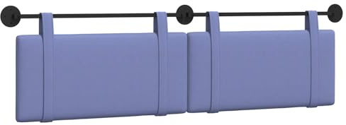 vidaXL Hängendes Kopfteil Jeans blau Stoff, Schlafzimmer Deko, moderner rechteckiger Wand-Headboard, kompakt, stilvolle Bettwäsche für Luxus-Schlafbereich