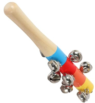 Kids Educational Wooden Shaker Toy Sound Maker Hand Shaker Shaking Bells for Music Development and Sensory Play At Homes Warm Tone for Music Class & Family Funs