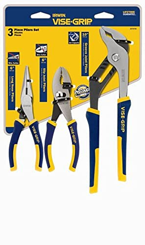 IRWIN Tools VISE-GRIP Pliers Set, 3-Piece Traditional (2078704), Blue