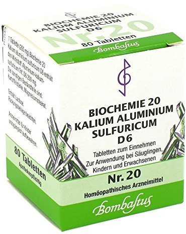 Biochemie 20 Kalium Aluminium Sulfuricum D 6 Tabletten, 80 S