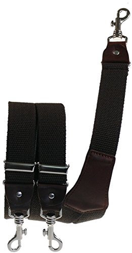 Harrys-Collection Herren extra starker Hosenträger mit Karabinerhaken, Größen:120 cm, Farben:dunkelbraun