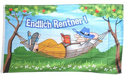 Flaggenfritze® Flagge Endlich Rentner! - 90 x 150 cm
