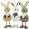 khevga Osterdeko - Osterhase Hasen Figur aus Holz 3er Set