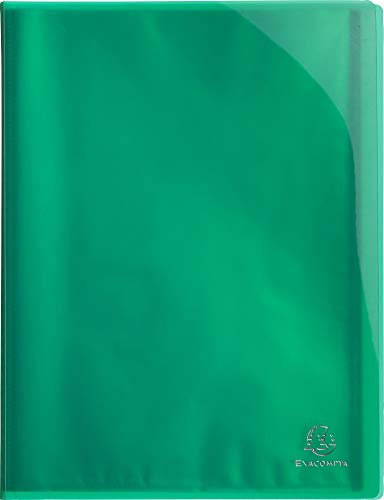 Exacompta - Réf. 85670E - 1 Protège-documents Iderama - 20 pochettes cristal lisse - 40 vues - pour A4 - dim 24 x 32 cm - couverture en polypro semi-rigide - 10 couleurs aléatoires