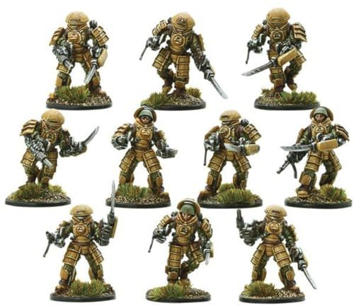 Warlord Games, Japanese Assault Exo skeleton squad, Konflikt '47 Wargaming Miniatures