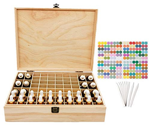 CHSEEO Caja de Aceites Esenciales para 68 Botellas Caja de Almacenamiento de Aceite Contenedor Estuche Organizadores para Cuentagotas, Aceite Esencial, CosméTica #3