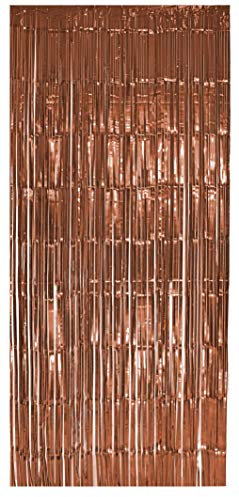 Foxxeo Selbstklebender Lametta Vorhang in rotgold Größe 91 x 244 cm Deko Fenstervorhang Foto Hintergrund Glitzer Vorhänge Metallfolie Goldfolie Streifenvorhang Fensterdekoration Tür Farbe Rose Gold