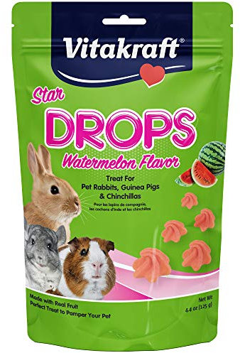 Vitakraft Star Drops Leckerli für Kaninchen, Meerschweinchen und Chinchilla, Wassermelonengeschmack, 125 ml