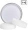Lynlon Kinderschminke Set , Theaterschminke, Karnevalsschminke, 1 Profi-Aqua Schminkfarben mit 2 Schmink-Schwämmchen für Professionellen Clowns und Mimes ( Weiß - 30g - Wasserlösliche )